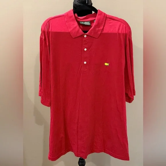 Men’s MASTERS Amen Corner Pima cotton red golf polo- Size XL - Picture 2 of 5